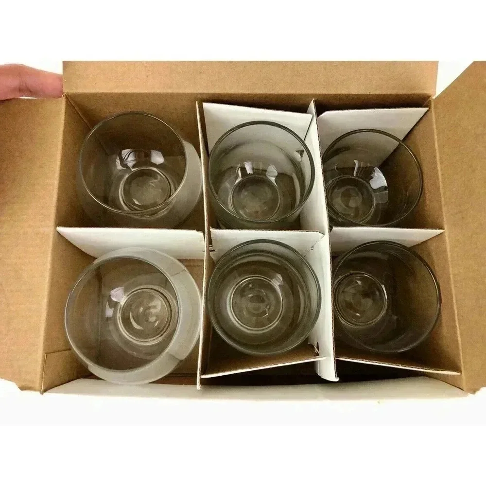 NIB 6 PC Mini Dessert Glass Serving Cups Assorted Size Gift Party‎ Short